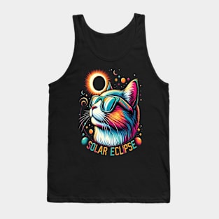 View Totality April 8 2024 Astronomy cat Solar Eclipse Tank Top